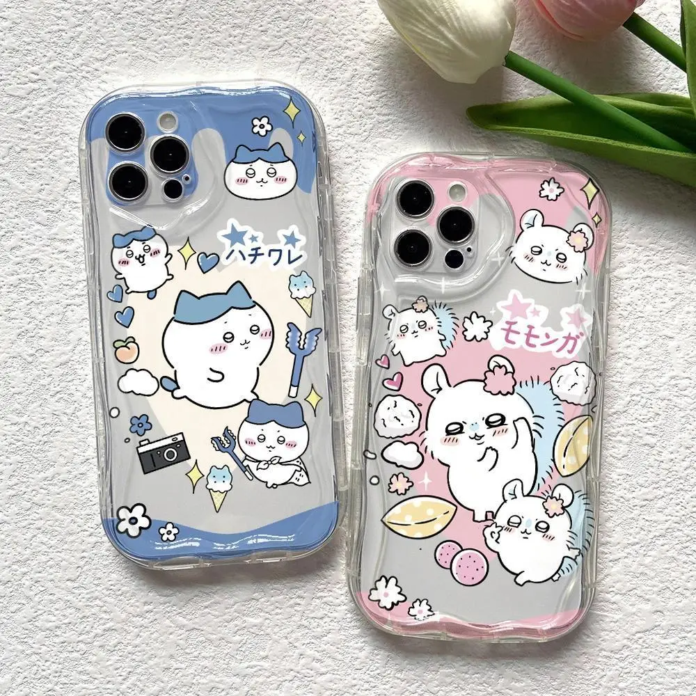 Cute C-Chiikawas Hachiwares Cartoon Print Soft Cover Phone Case for iOS - Slim Light Feel, 3D Creamy Wave, Smooth Spray Paint, Vivid Long-Lasting, Aesthetic Accessory Fits iPhone 17 Pro Max, Air,16,15,14 Plus,13,12 Mini,11 Pro Max,X,Xs,XR,7,8, Protector,
