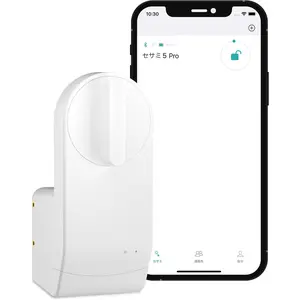 Sesame 5 Pro,  Lock, Pro-Level,   Deadbolt, Auto-Lock, Keyless Entry Door Lock for Front Door, Fits Your Existing Deadbolt, for Airbnbs  (White)