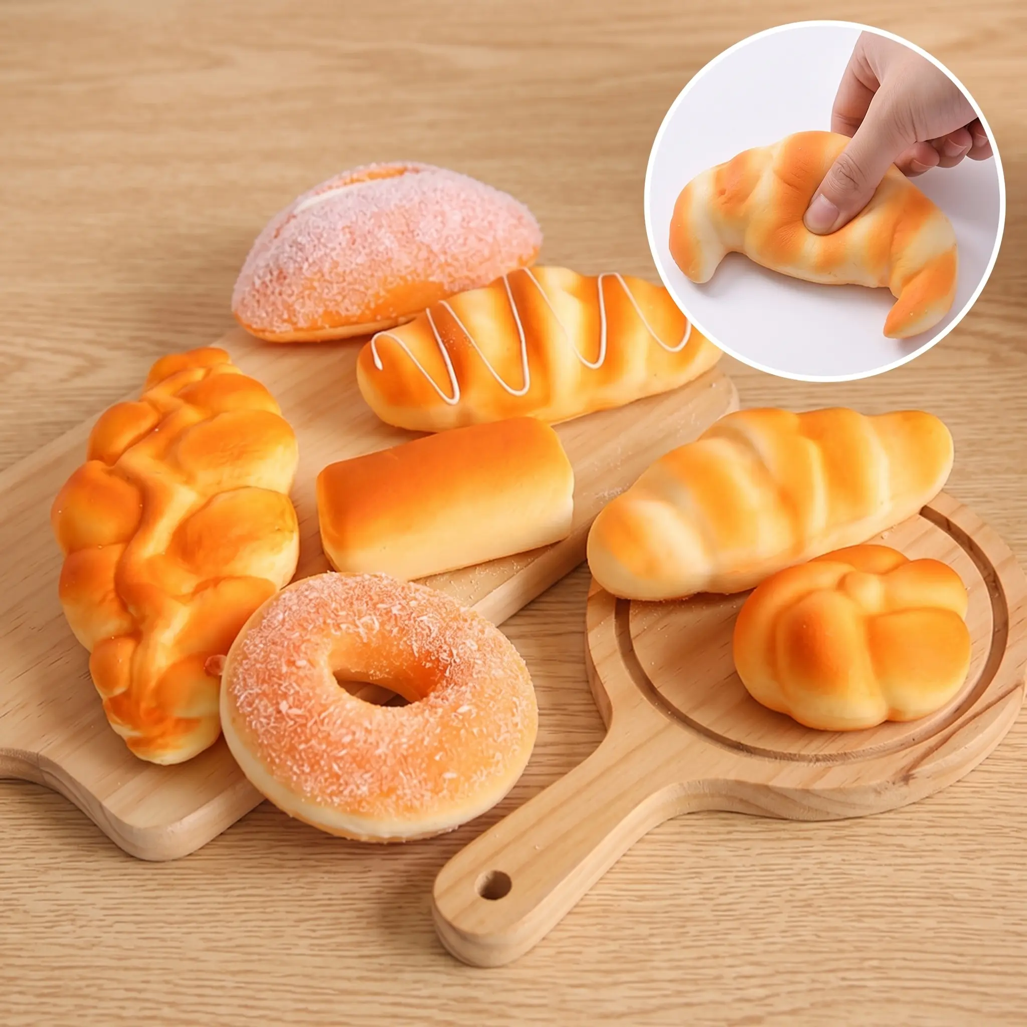 PU Bread Decor Prop Soft Touch Realistic Bake Prop Cozy Bakery Vibe For Wedding Party Display Cute Table Styling Easy Photo Shoot Essential