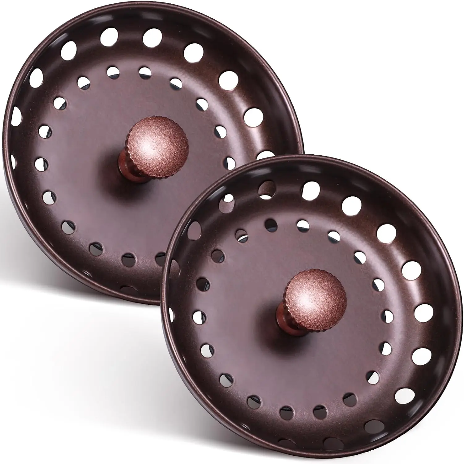 2 count Kitchen Sink Stopper Strainer Stainless Steel Drain Strainers for  3-1/2 Inch Kitchen Sink Drain (Oil Rubbed Bronze)