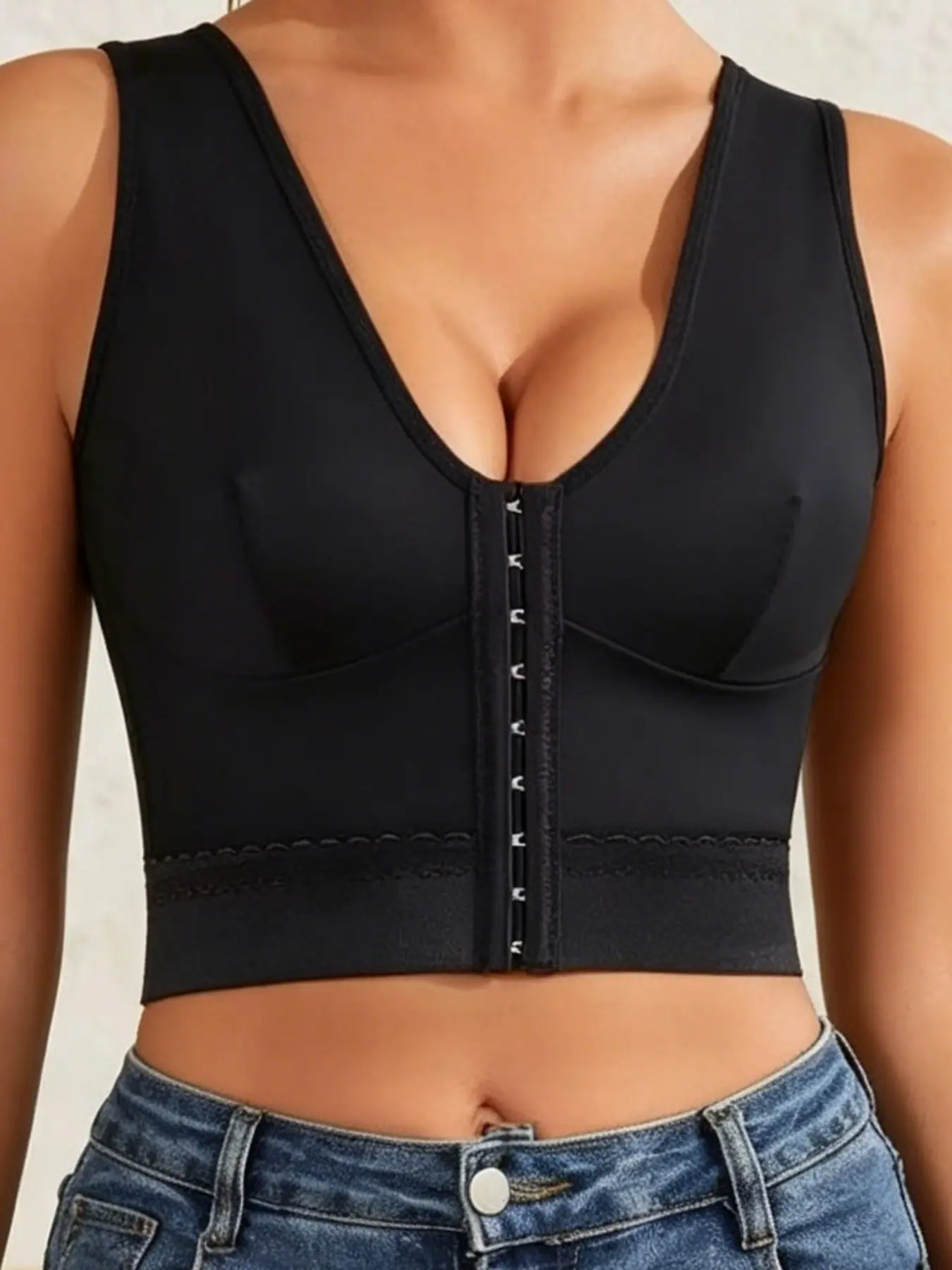 1 Count Women's Wide Shoulder Straps Body Shaper Tops, Fajas, Comfortable Breathable Tummy Control Slim Elastic Corset, Colombian Shapewear, Core Compressipn Shaping Vest with Hooks Closure, Suitable for All Day Wear & Yoga, Curve Hugging Compression