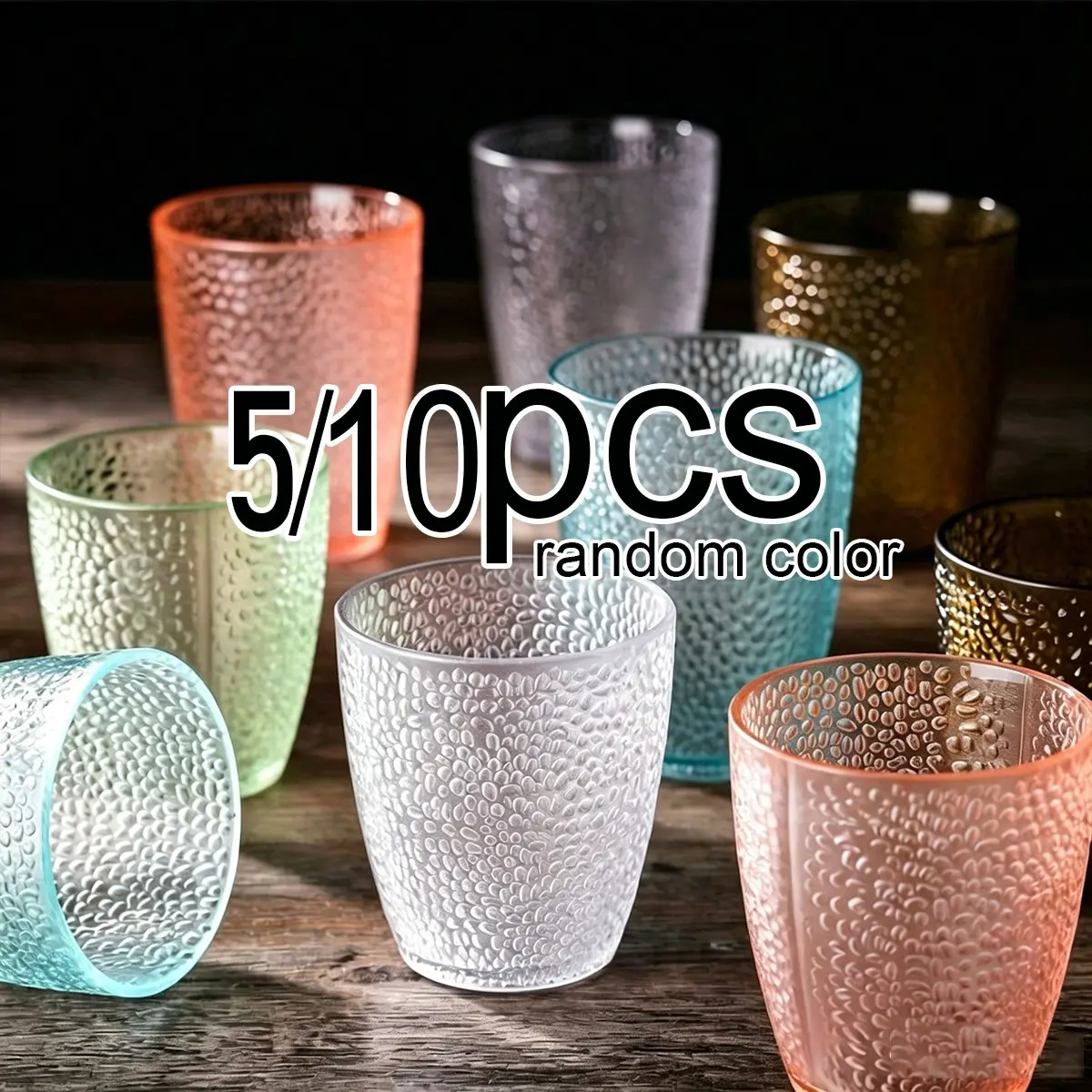 5pc Durable Acrylic Water Cups, 7.1oz Food-Grade Material, Scratch-Resistant, Reusable, Ideal for Juice, Beer, Home, Office, Restaurant, Bar, Drinkware