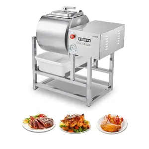 VEVOR Commercial Meat Tumbler Marinator, 40L Vacuum Tumbler Marinating Machine with Bidirectional Rotation and 3-Speed, Stainless Steel Vacuum Curing Machine for Chicken Pork Fish, Steak House