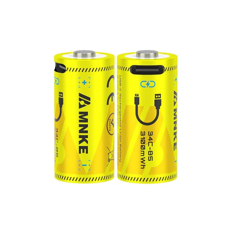 16340 Cr123a 3.7v Type-C Rechargeable Battery, Lithium Batteries, Compact High Voltage, Protection Board, Flashlight, Tactical Gear, Camera, Outdoor Equipment