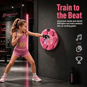 Smart Music Boxing Machine, Interactive Boxing Trainer, Bluetooth-compatible Connected, Real-Time Feedback, Wall-Mountable, Ideal for Home Office Gym, Perfect Gift