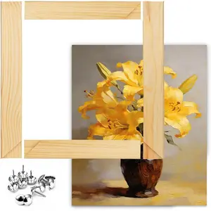 Premium Stretcher Bars for Canvas Painting 12x16 Canvas Frame Strips Easy to Assemble Canvas Frame Kit Ready-to-Hang Gallery Wall Art for Home Decor DIY Paint By Number