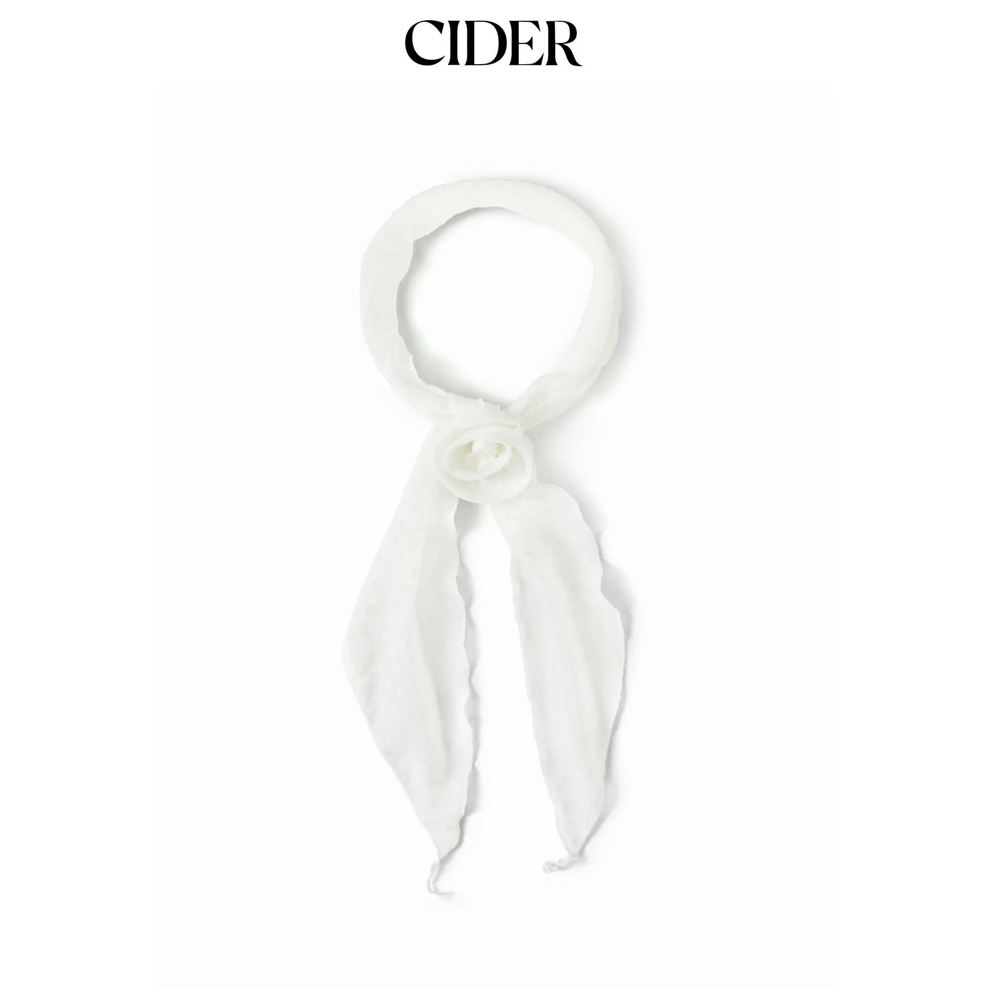 Cider FLOWER DECOR POLKA DOT SILK SCARF Cider FLOWER DECOR POLKA DOT SILK SCARF