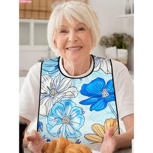 2026Waterproof Adult Bib for Elderly, practical mealtime apron with large coverage, stain-resistant reusable eating guard, lightweight comfortable dining accessory for seniors at home and daily meals