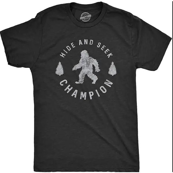 Funny Bigfoot Graphic Tee | Funny T Shirts, Graphic Apparel for Men, Cool Camping Short Sleeve, Soft Cotton Novelty Tees for Guys
