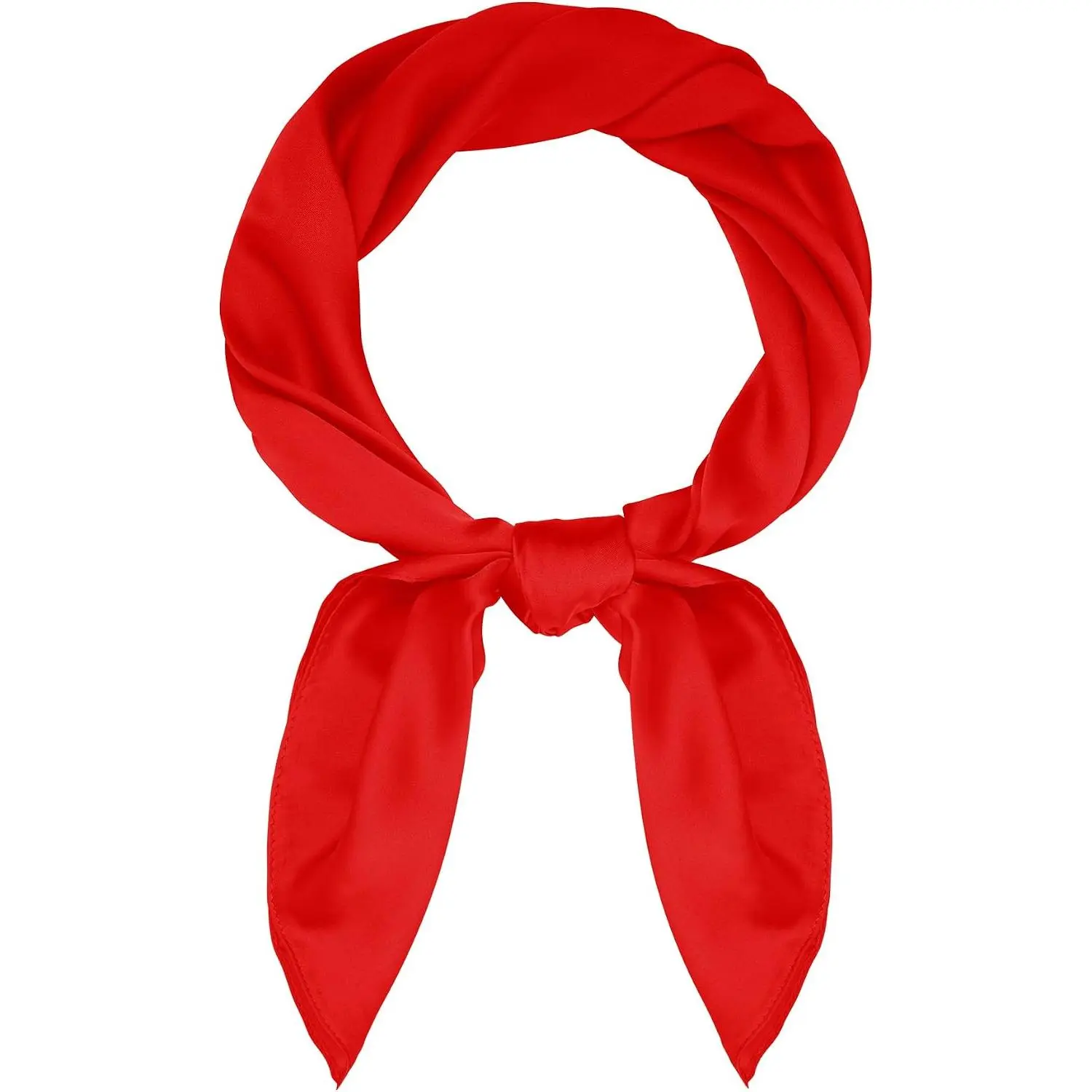 Satin Scarf Square Scarf Neck Hair Scarf Handkerchief Bandanas for Women Men Girls Boys Costume Accessory 27.5 inch