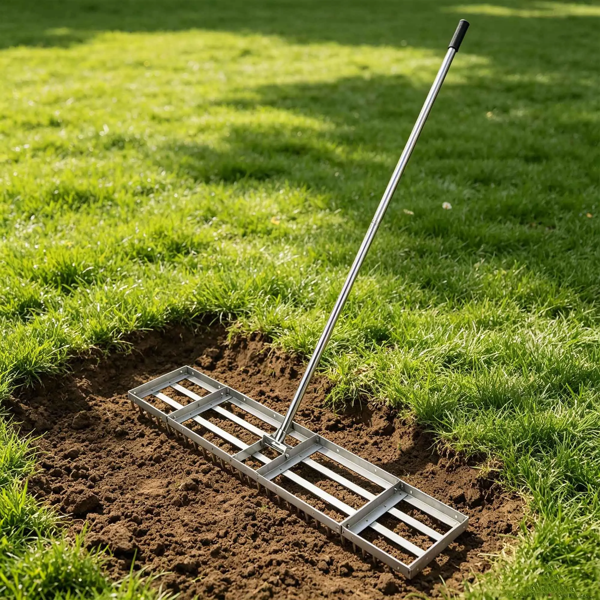 GARVEE Stainless Steel Lawn Leveler Rake, 36x10 in Ground Plate, Effort-Saving Lawn Garden Tool, Landscape Rake for Yard Maintenance, Landscaping Business Tool, Lawn Garden Tools, Landscaping Business Tools