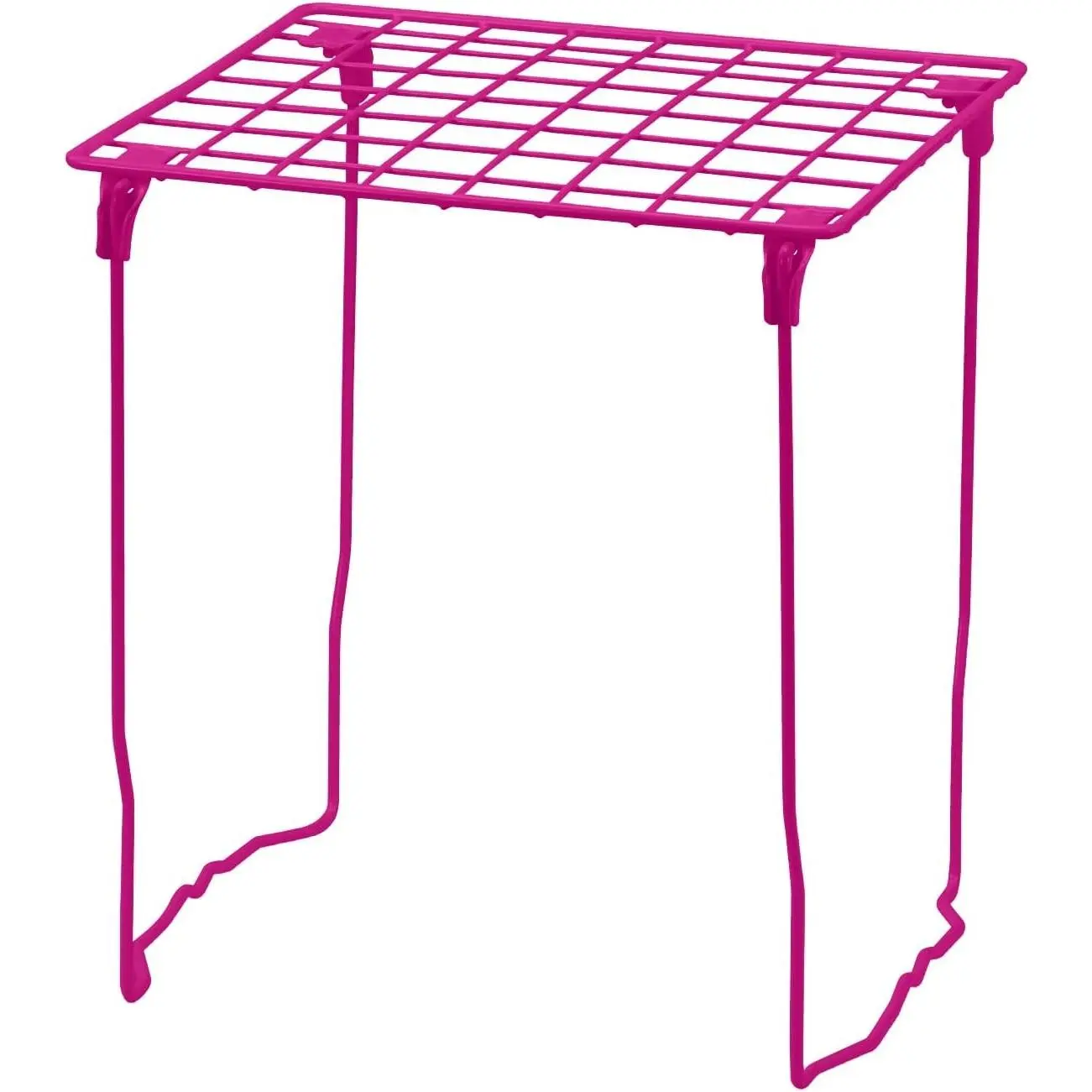 Stac-A-Shelf Metal Locker Organizer Accessory - Stackable, Extra Tall, Fits Standard-Size School Lockers for School Use, Pink, Fits Lockers
