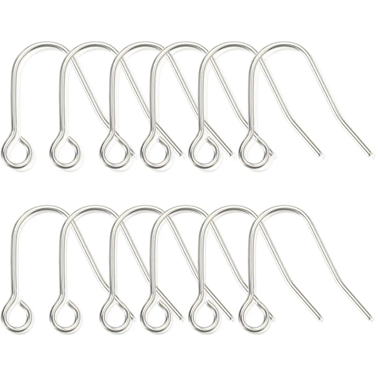 2/6/12/24pcs 20G Pure Titanium Earring Hooks DIY Earrings Findings for Jewelry Making, Hypoallergenic Fish Hooks Earring Making Kit for Women Men Sensitive Ears