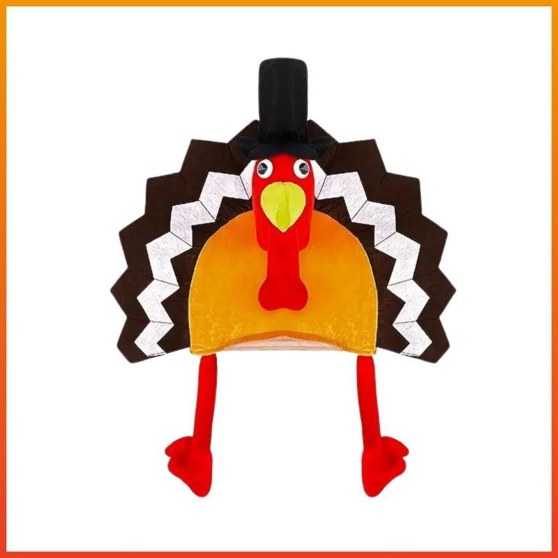 1pcs Funny Carnival Chicken Leg Hat Christmas Thanksgiving Decoration Turkey Hat Adult Carnival Hat Halloween Party Festive Cap