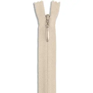 Beige Zipper 16" Invisible Zipper Heavy Duty Zippers Non Separating Zipper Nylon Zipper Crafts Zipper for Sewing  Size of 2 mm