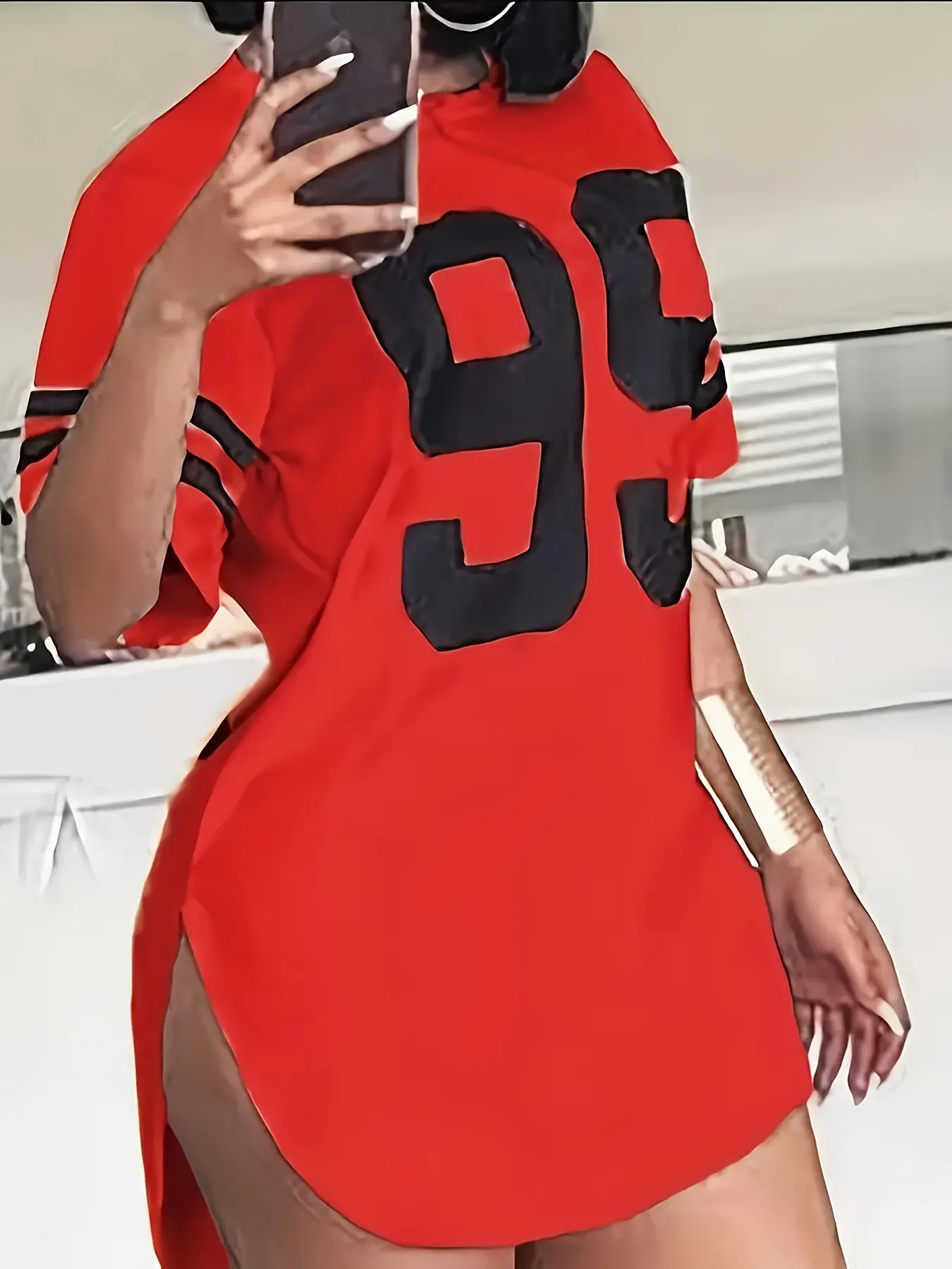 Plus Size Women's Casual Long T-Shirt, Casual Tee Shirts, Loose Fit Baggy Oversized Sporty Top, All Season Versatile Everyday Daily Wear, Comfortable and Stylish, Loose Fit Clothing