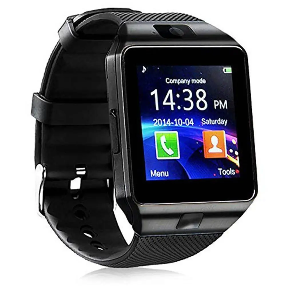 DZ09 Touchscreen activity Smart Watch with Camera, SIM Card Support, Multi-Language, LCD Display, Stainless Steel Components, 128m+64m Storage, Music Player, Wearable Tech for IOS & Android Phones (Dropshipping for Men & Women)