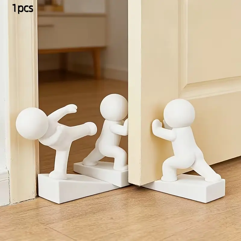 Plastic Door Stopper with Non-Slip Base and Stable Wedge Design, Modern Door Wedge for Home Office Indoor Outdoor Use, Door Hardware