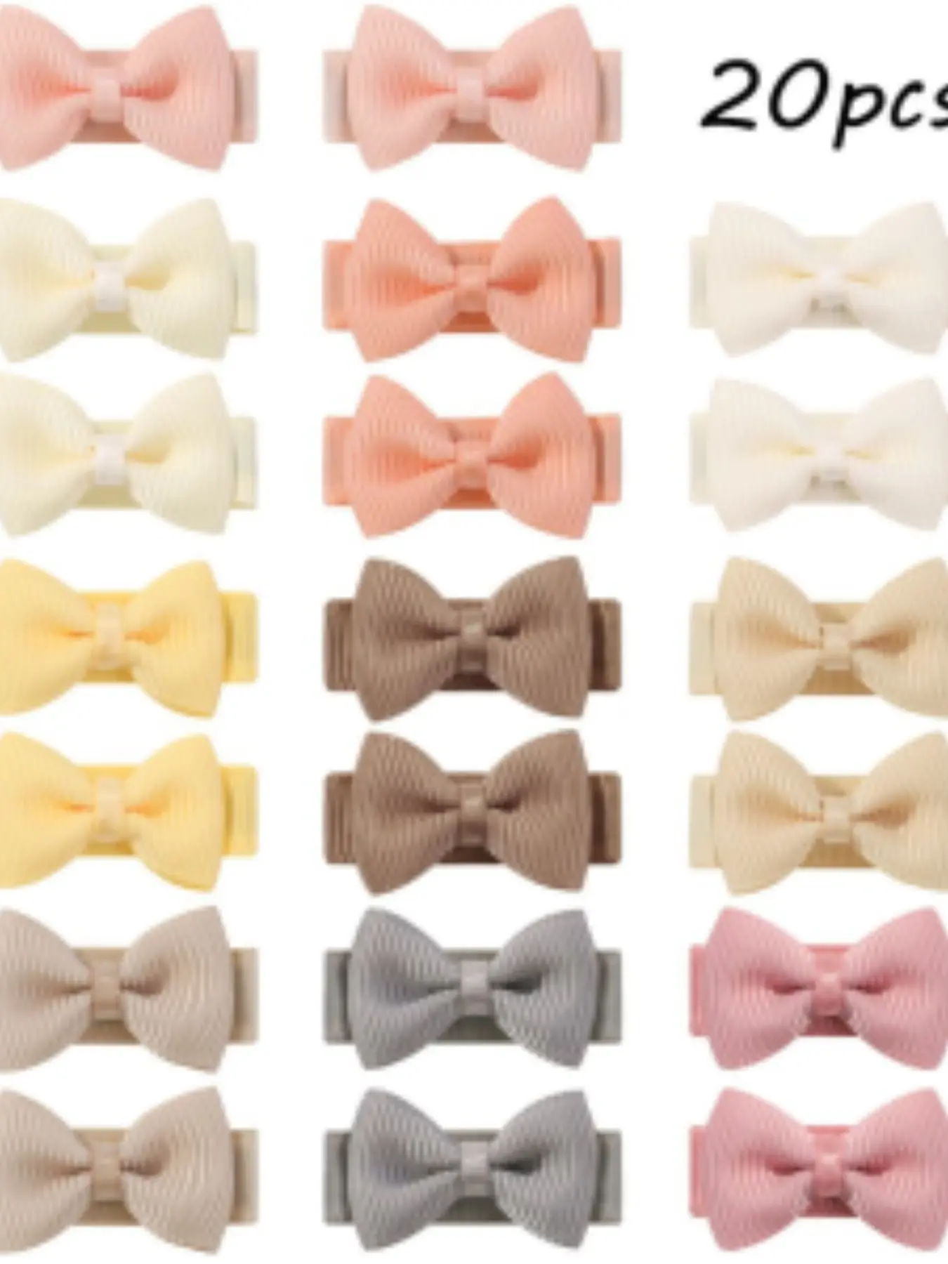 20/50/100 Piece Set Morandi Color Cute Baby Bow Hair Clips, Fashion Bowknot Design Baby Hair Accessory, Perfect for All-Season Use, Great Gift Choice