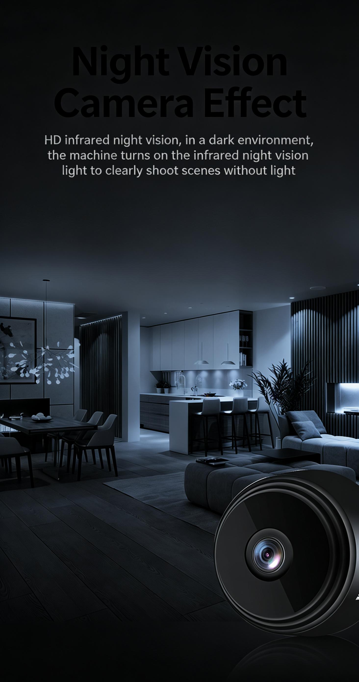 A9 HD Camera WiFi Infrared Night Vision Wide-Angle Sports DV Home Security 1080P Remote Camera