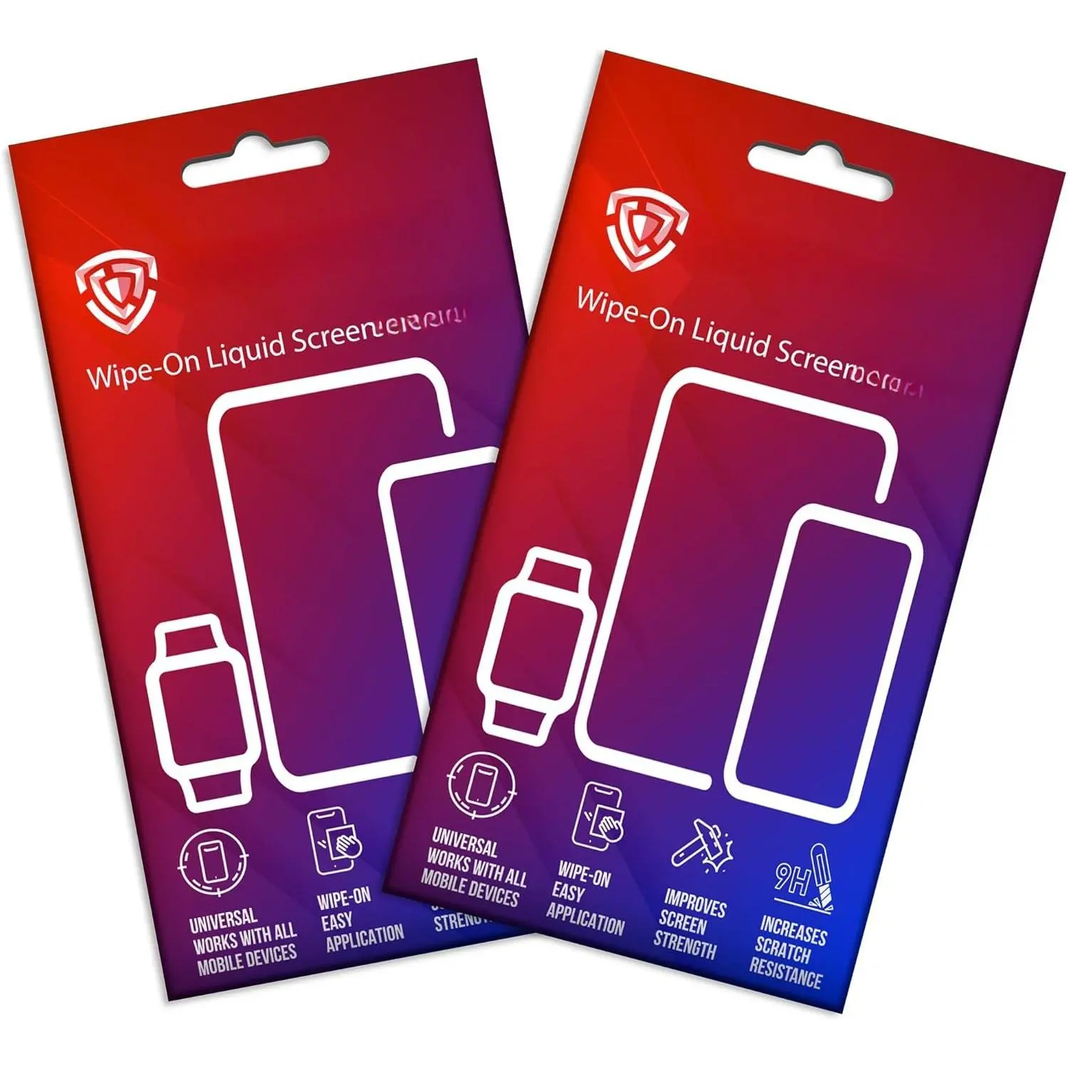 Liquid Glass Screen Protector - Wipe  Scratch and Crack Resistant Nano Protection for  Phones Tablets  Watches  (2 Pack)