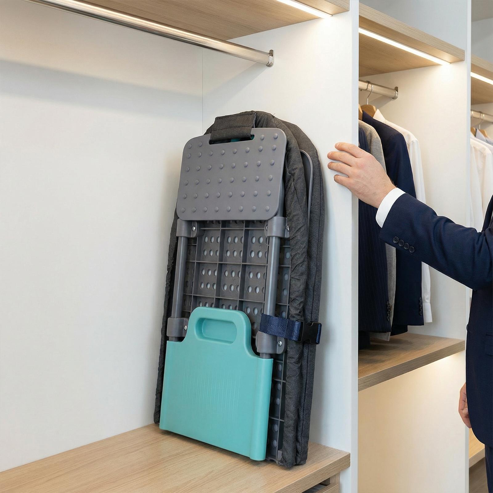 Travel Compact Ironing Table Metal Mesh Panel Space-Saving Ironing Board with Iron Mat with Non-Slip Feet Set for Dorm Rooms RVs Travel Apartments NEW