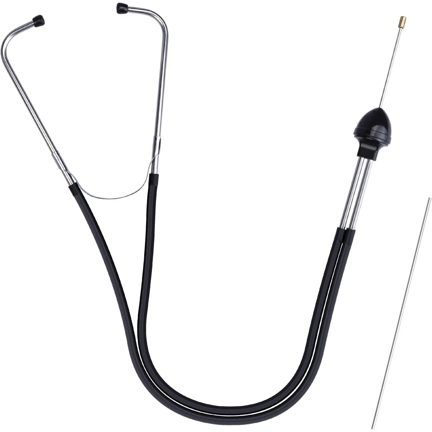 Automotive Mechanic Stethoscope with 8.46" Stainless Steel Extendable Probe - Sound Amplify Tool for Engine Diagnostics, SUV/RV Car Repair Diagnostic Equipment, 2 Probes Included, Two Probes