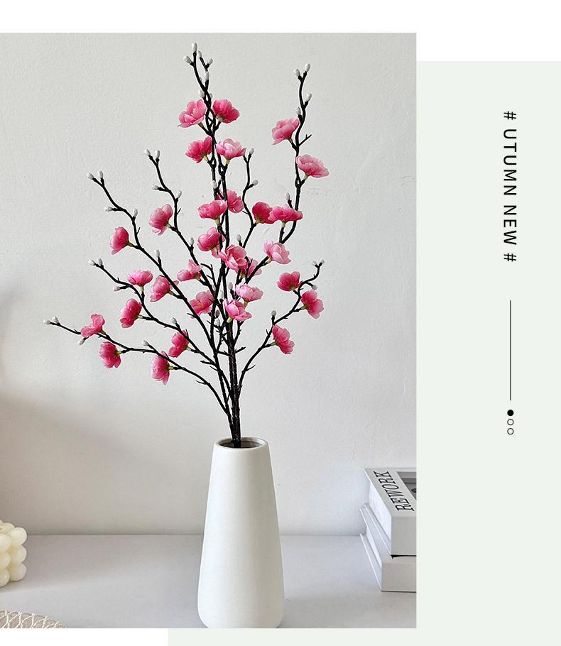 55CM single white mini plum blossom artificial flower for Chinese-style home decoration