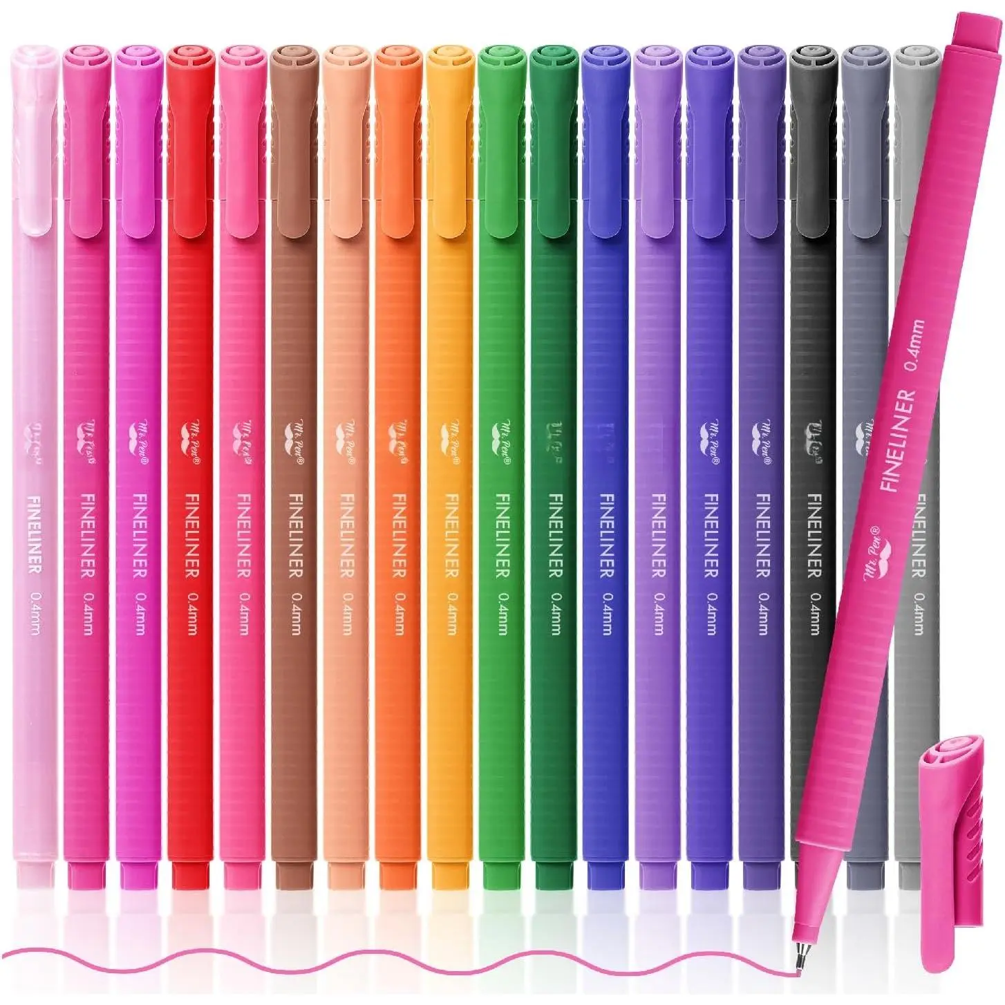 - Colored Fineliner s, 18 Pack, 0.4mm |  Triangular , Smooth Writing s for Journaling, Note-Taking, Coloring, Sketching, Planning & Art Projects
