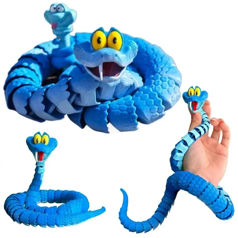 30cmGareth Snake: Joint simulation toy snake from Zootopia, 3D printed Gareth snake model, stress relieving toy, children's gift