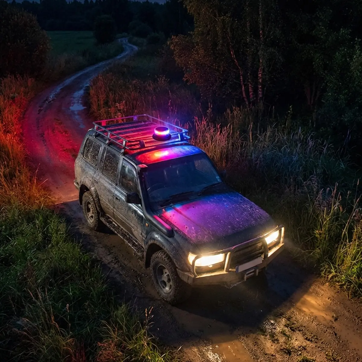 High Brightness Solar Magnetic Mount Warning Light, Dustproof Waterproof Outdoor Flashing Beacon Strobe Light with Remote Control Multiple Color Options for Vehicle Construction Barrier Boat Safety Alert, Emergency Lights for Vehicles, Strobe Car Lights