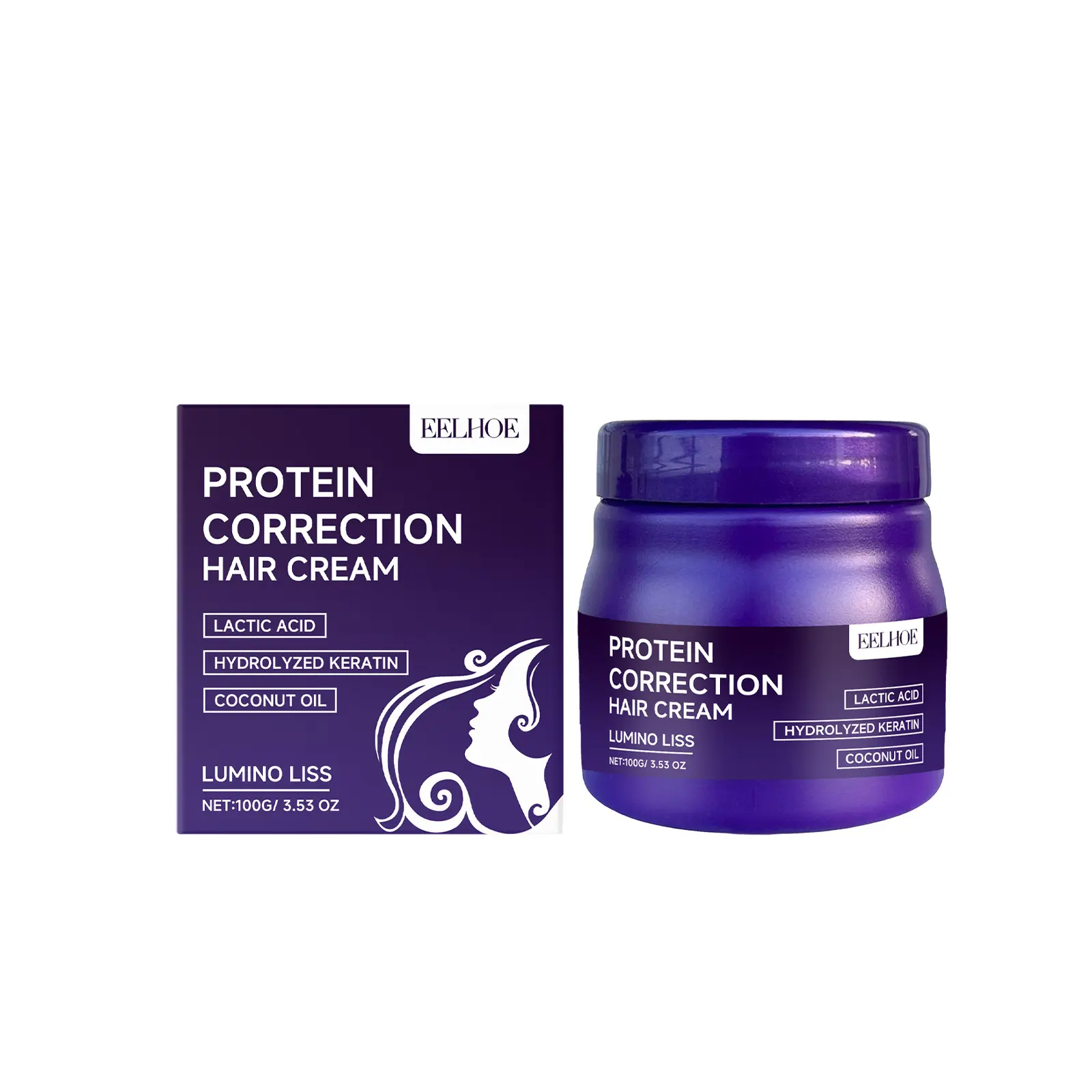 Protein Hair Straightening Cream, Moisturizing, Nourishing, Anti-Dryness, Soft And Smooth Hair Maintenance And Repair Hair Without Stretching And Straightening Hair