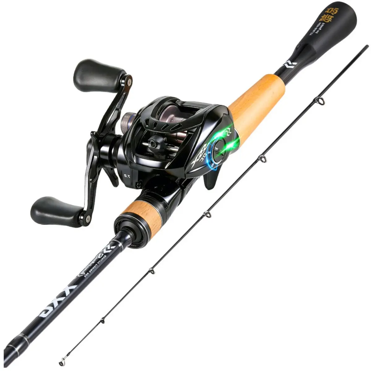Fishing Rod Combo Set 2 Pieces  M Power Travel Fishing Pole with 4+1BB Baitcasting Fishing Reel  7.2:1 Gear Ratio DC Baitcaster Reel Smooth and Sensitive Fishing Reel Freshwater Saltwater Fishing