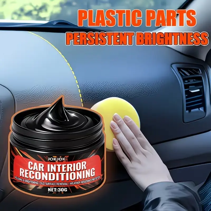 Car Interior Cleaning Tool, Car Dashboard Cleaner, Restores Shine to Door Panels, Dashboard, Steering Wheel, Plastic Parts, Compact and Safe, Jokjok Brand