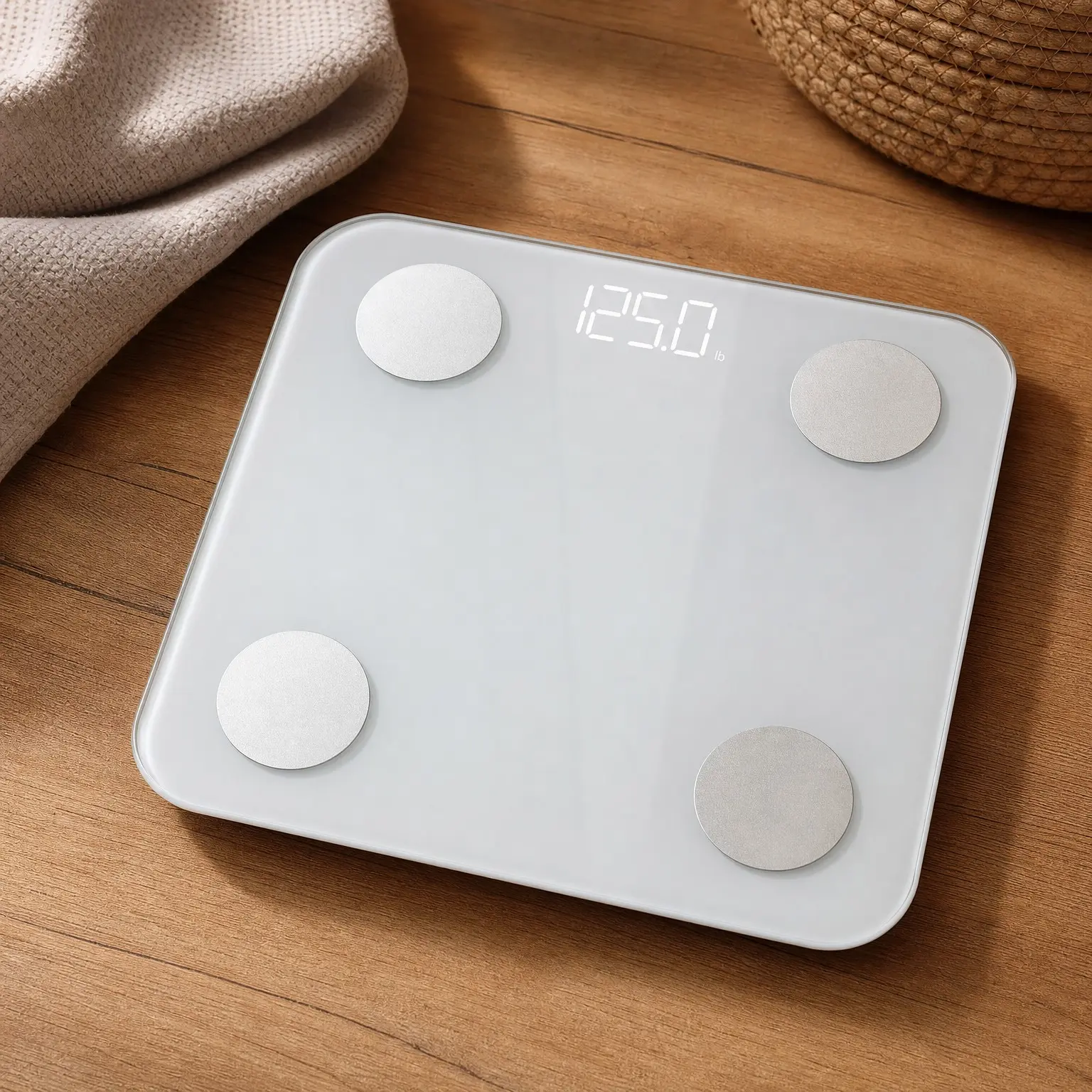 Digital Bathroom Scale for Body Weight with BMI Body Fat, Accurate Body Composition Smart Scale for Home Families, Men, Women & Elderly, Weight Loss Tracking, Compact Size 400lb