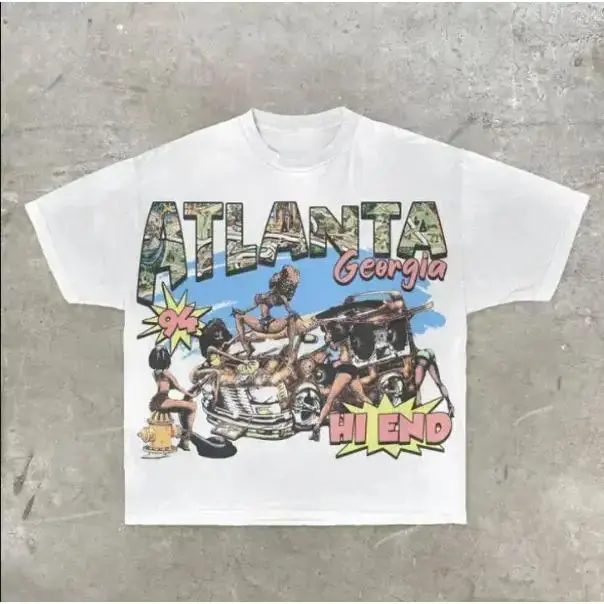Atlanta Georgia Shirt, Street Style Retro Fashion Short Sleeve Tshirt, Unisex For Shirt, Gift For Fan, Gift For Him, Gift For Her Top Menswear Womenswear good graphic tees