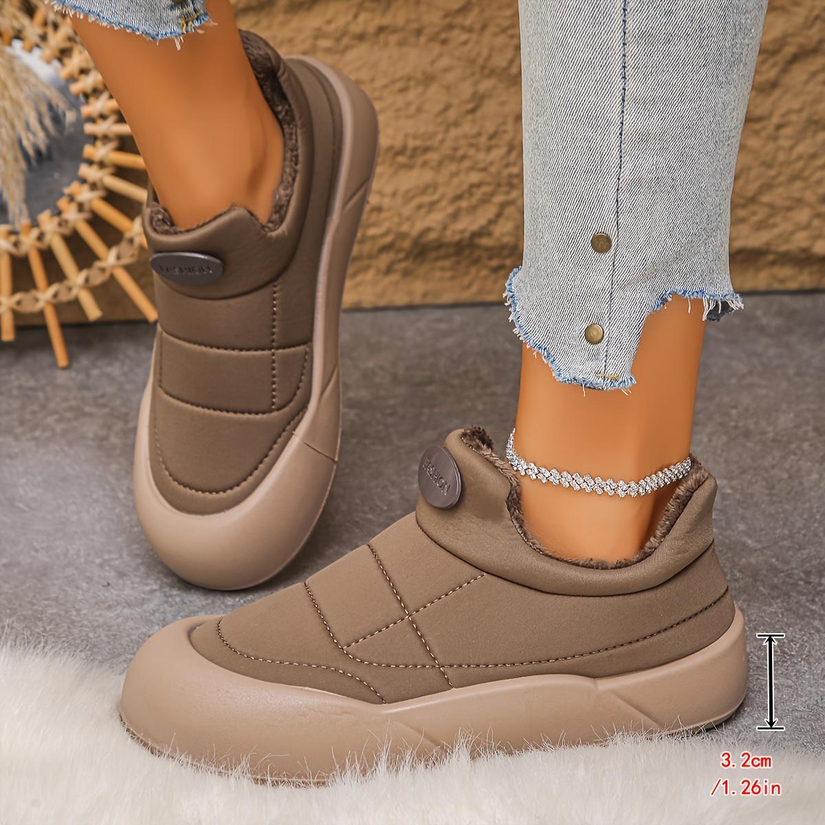 Women Winter Snow Boots Women's Fleece Lined Ankle Boots Thick Rubber Sole Non Slip Warm Casual Low Heel Round Toe All Season Footwear