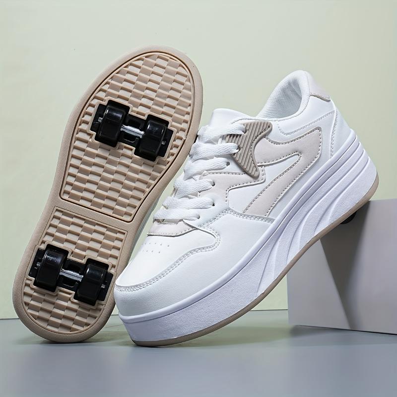 Retro Roller Skate Sneakers - Versatile, Detachable Wheels Outdoor & Streetwear, Comfortable, All-Season