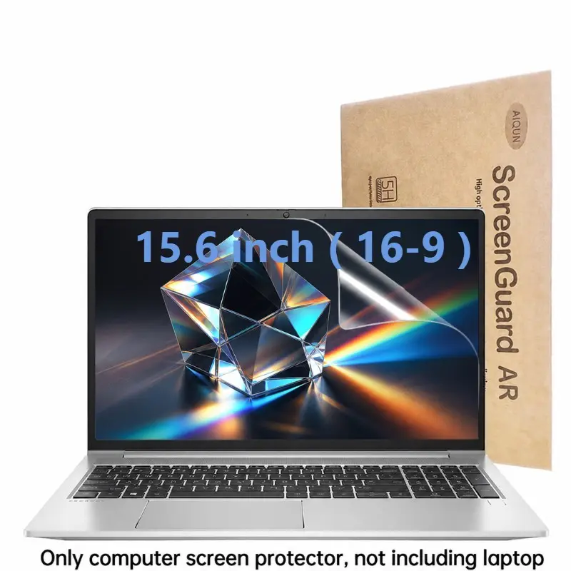 Matte Anti-Glare Screen Protector for 15.6 Inch (16-9) Laptop, Anti-Fingerprint Anti-Reflective PET Film, High Transparency Ultra-Thin Computer Display Shield, Protective Cover for Office Work