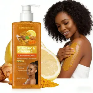 Turmeric Vitamin C Scrub Body Wash 520ml, Exfoliating Shower Gel, gently moisturizing and soothing the skin with a long-lasting fragrance