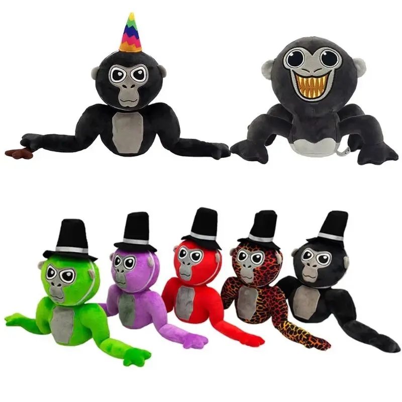 Hot Selling Gorilla Tag Monke Character Shaped Stuffed Toy - 1pc Cute Soft Cartoon Anime Doll, Retail/Wholesale Kawaii Pillow, Home Decoration, Birthday Gift for Over 1 Year Old, Character Shaped Stuffed Toys, Cute Soft Stuffed Cartoon Anime Home Decorati