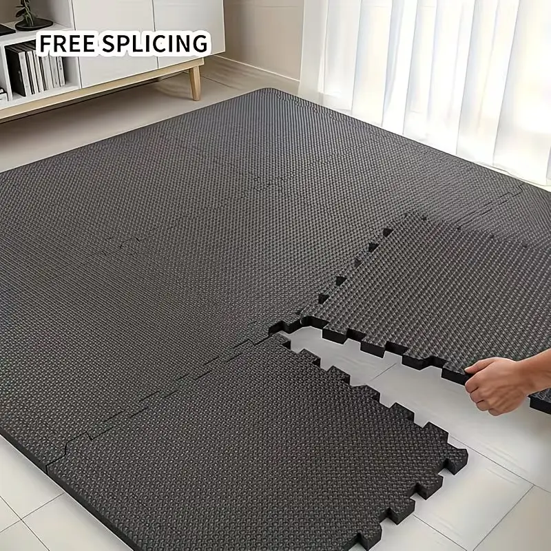 10 Piece High Density Eva Foam Exercise Mat Set, Durable Gym Floor Protection, Ideal for Home Workout, Yoga, Body Training
