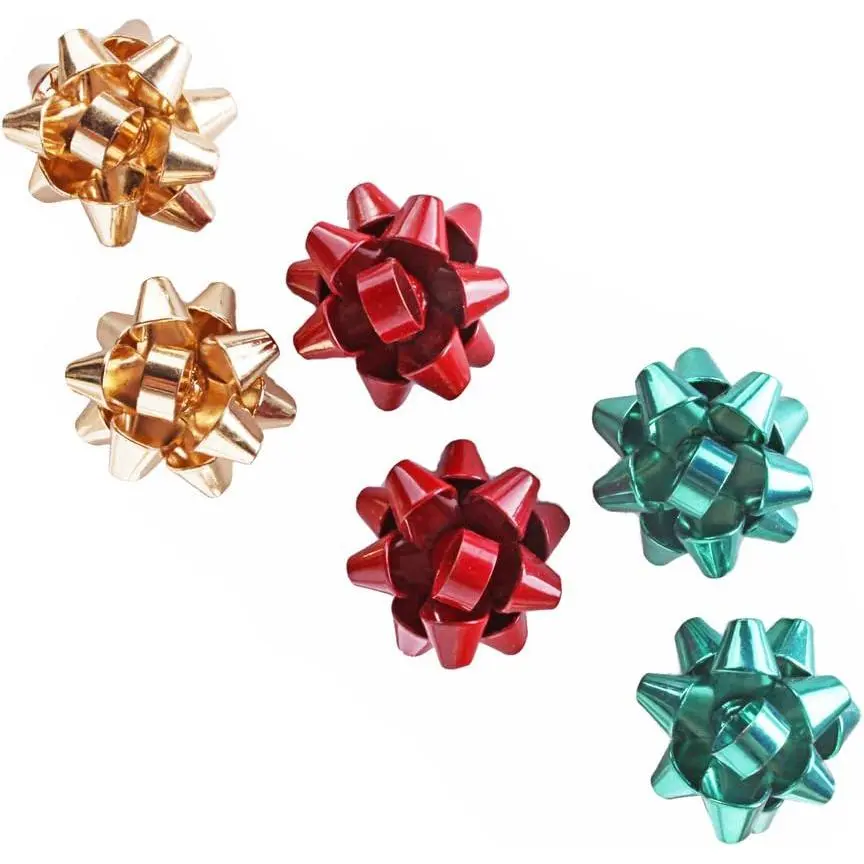 VK Accessories 3 Pairs Christmas Earring Bow Shape Santa Earrings for Women
