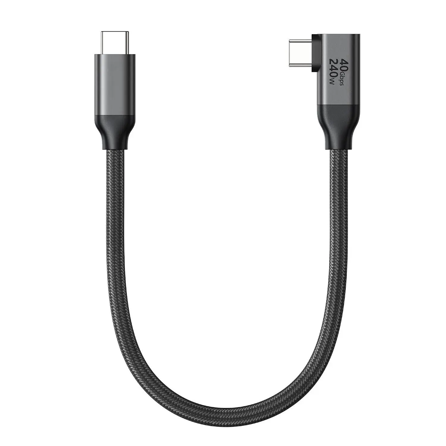 Right Angle USB 4  Data 40Gbps for Thunderbolt 4 240W 1FT
