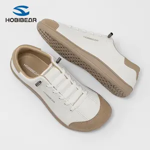 HOBIBEAR Barefoot Minimalist Shoes Womens Mens | Zero Drop | Wide Width Canvas Slip-on Shoes Outdoor Gym Walking Sneakers Casual Casual