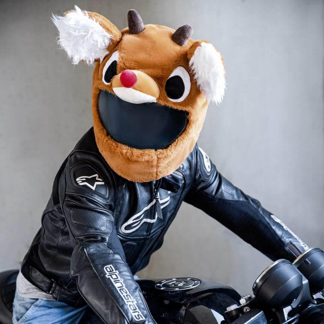 Moto Loot Reindeer Motorcycle Helmet Cover Fun Festive Ride Accessory Gift for Adults Men Women Helmet Not Included
