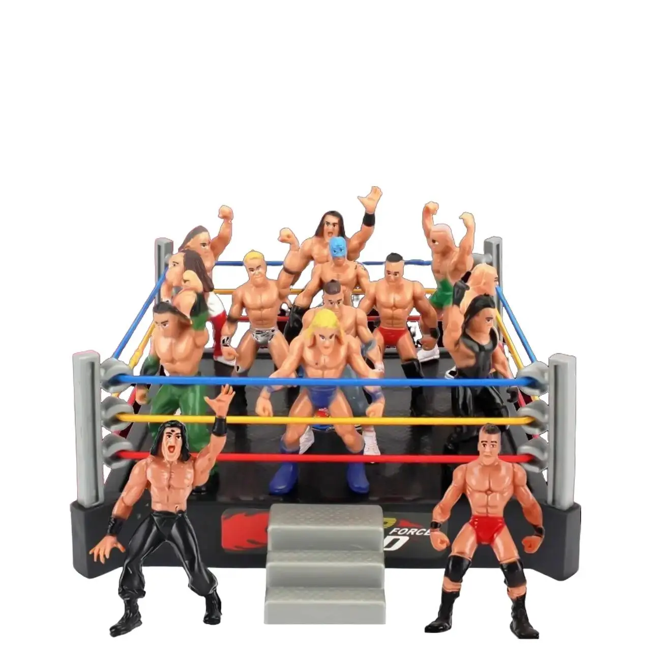 Mini Wrestling Action Figure Playset - Poseable Action Figures, Durable Interactive Indoor Pretend Play Toy for Kids, Sparks Imagination & Fun, Ideal Children's Day Gift