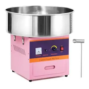 GARVEE1000W Commercial Cotton Candy Machine with 21" Stainless Steel Bowl, Digital Temperature Control (149℉-473℉), Sugar Scoop, and Drawer; Ideal for Home Parties, Birthdays, Carnivals