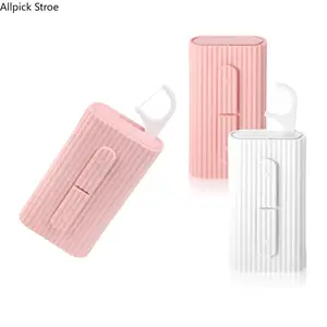 Dental Floss Portable Case Automatic Pop Up Dispenser Refillable Travel Toothpick Organizer Pocket Sized Container for Daily Oral Care