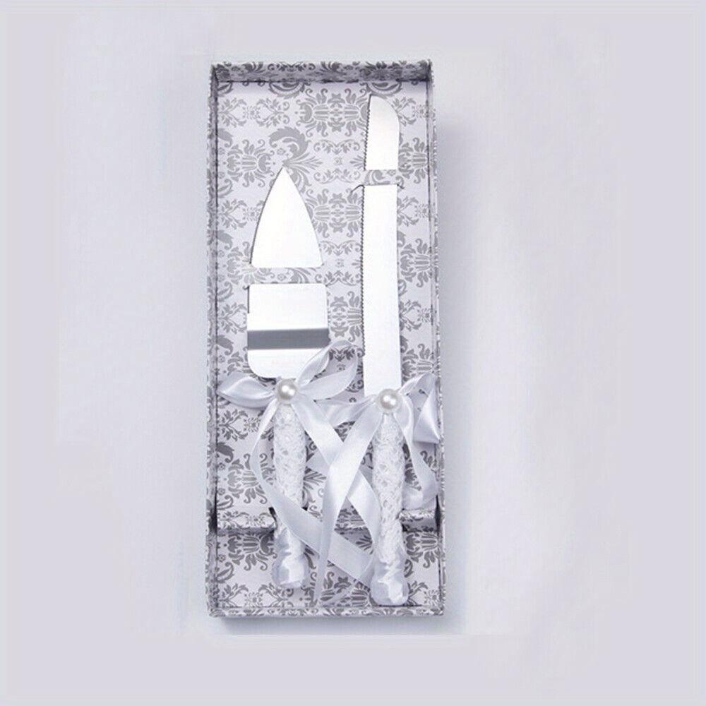 For Weddings, Anniversaries & Valentine's Day, Cake Cutting & Spreading Solution, 2 Pcs Pearl Cake Knife & Spatula Set, Rose Bow Handle, Effortlessly Create Romantic Wedding Ceremony, Wedding Cake Tools For Weddings, Anniversaries & Valentine's Day, Cake Cutting & Spreading Solution, 2 Pcs Pearl Cake Knife & Spatula Set, Rose Bow Handle, Effortlessly Create Romantic Wedding Ceremony, Wedding Cake Tools